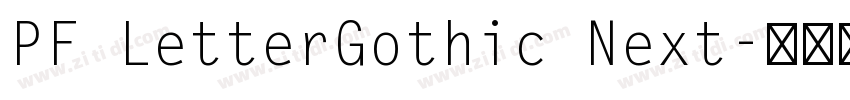 PF LetterGothic Next字体转换